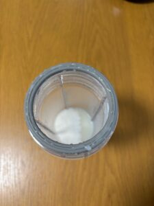 ミキサーゲルを入れた直後の様子