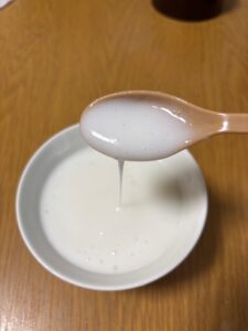 ミキサーゲルを入れてもトロトロのまま固まらない状態