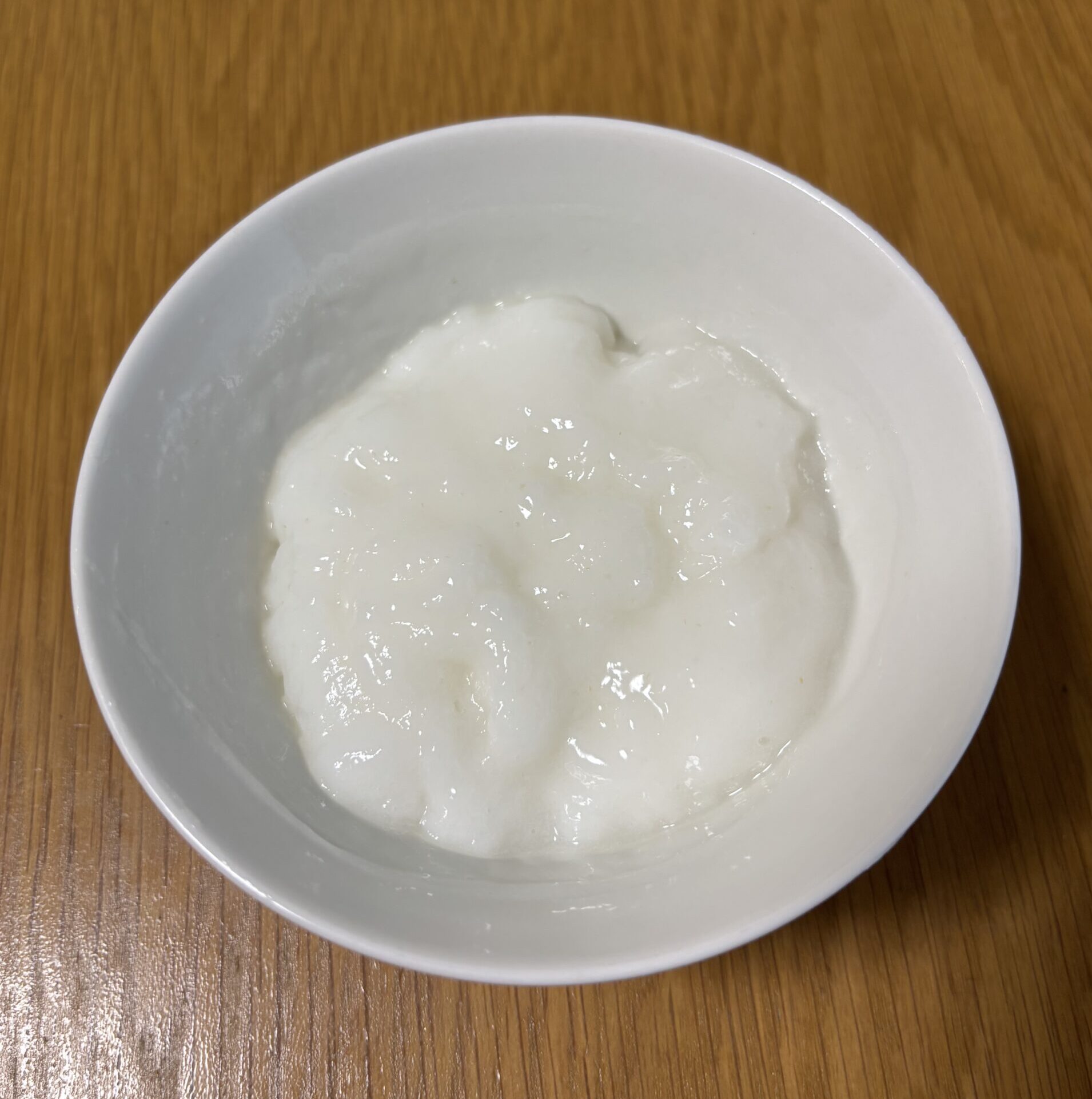 ミキサーゲルと酵素パウダーで作ったお粥ゼリー（完成）