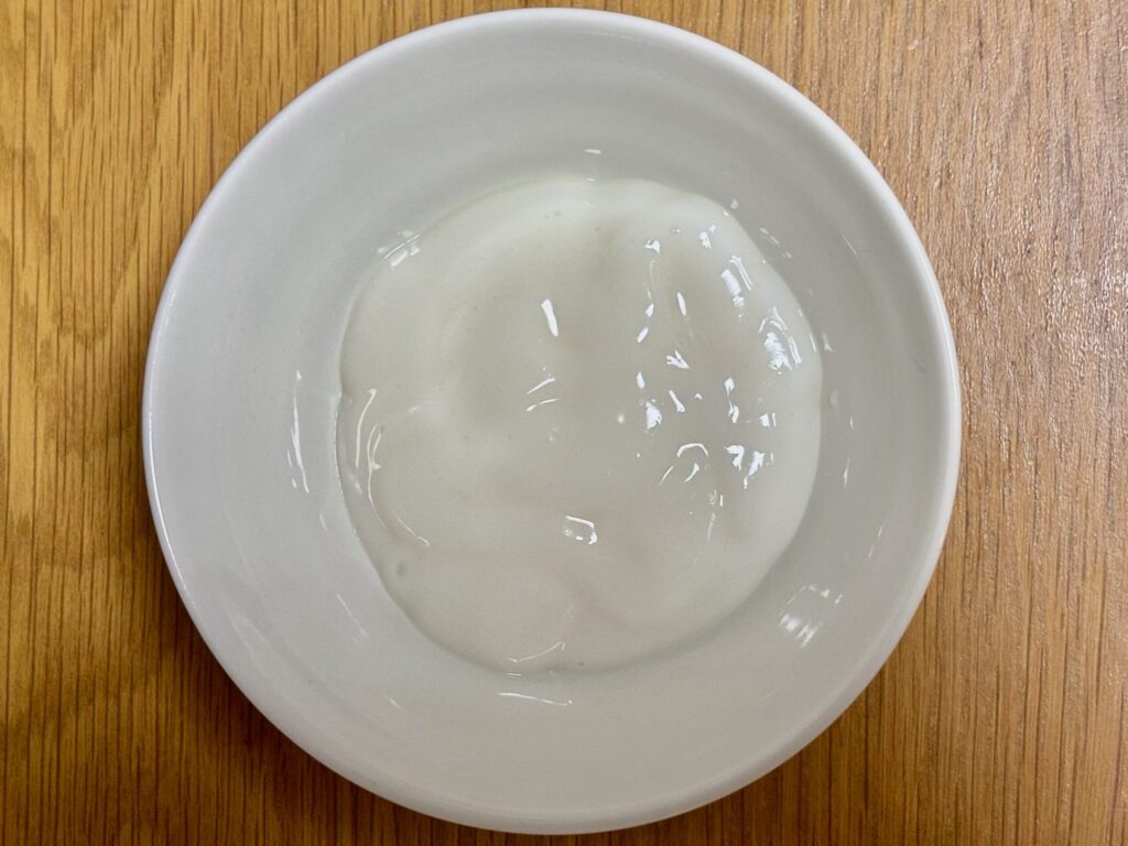 完成したごはんゼリーの写真。ふわトロっとした見た目。