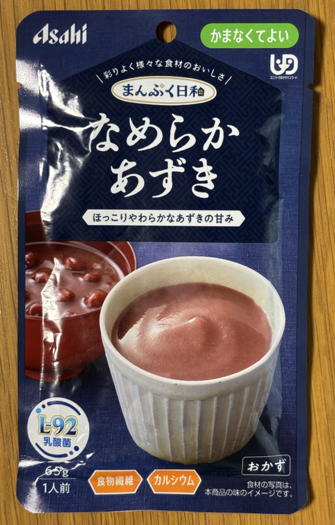 アサヒ まんぷく日和「なめらかあずき」のパッケージ